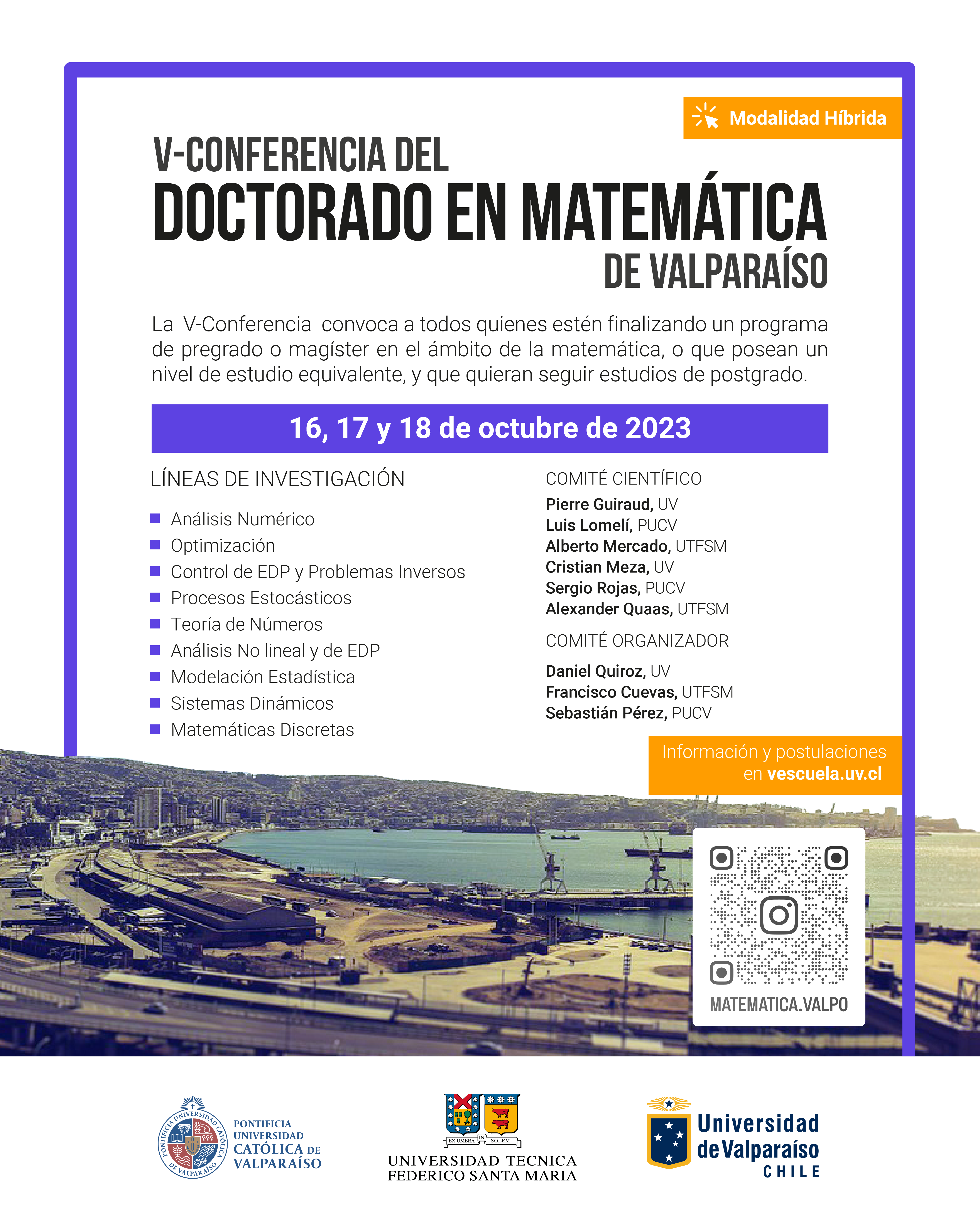 V-Conferencia del Doctorado en Matemáticas Valparaíso